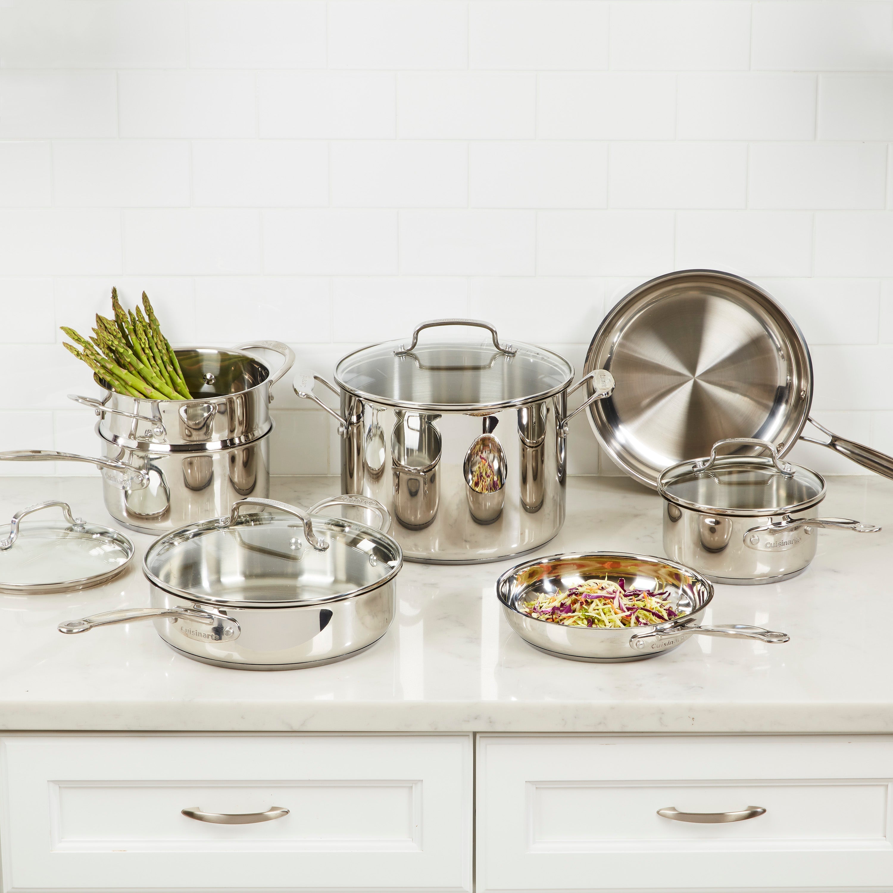 Set de Ollas de Acero Inoxidable de 11 piezas Chef ́s Classic
